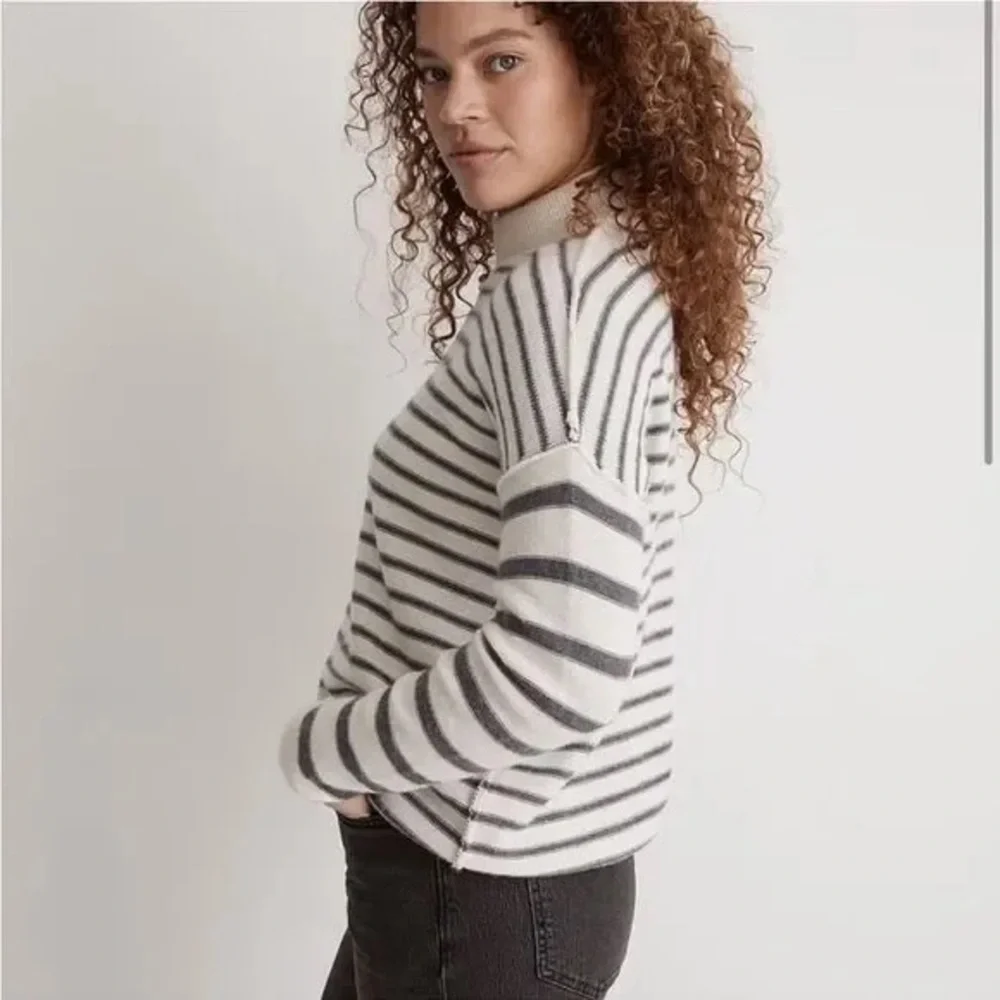 Madewell Striped Mockneck Sweater - New - Picture 1 of 4